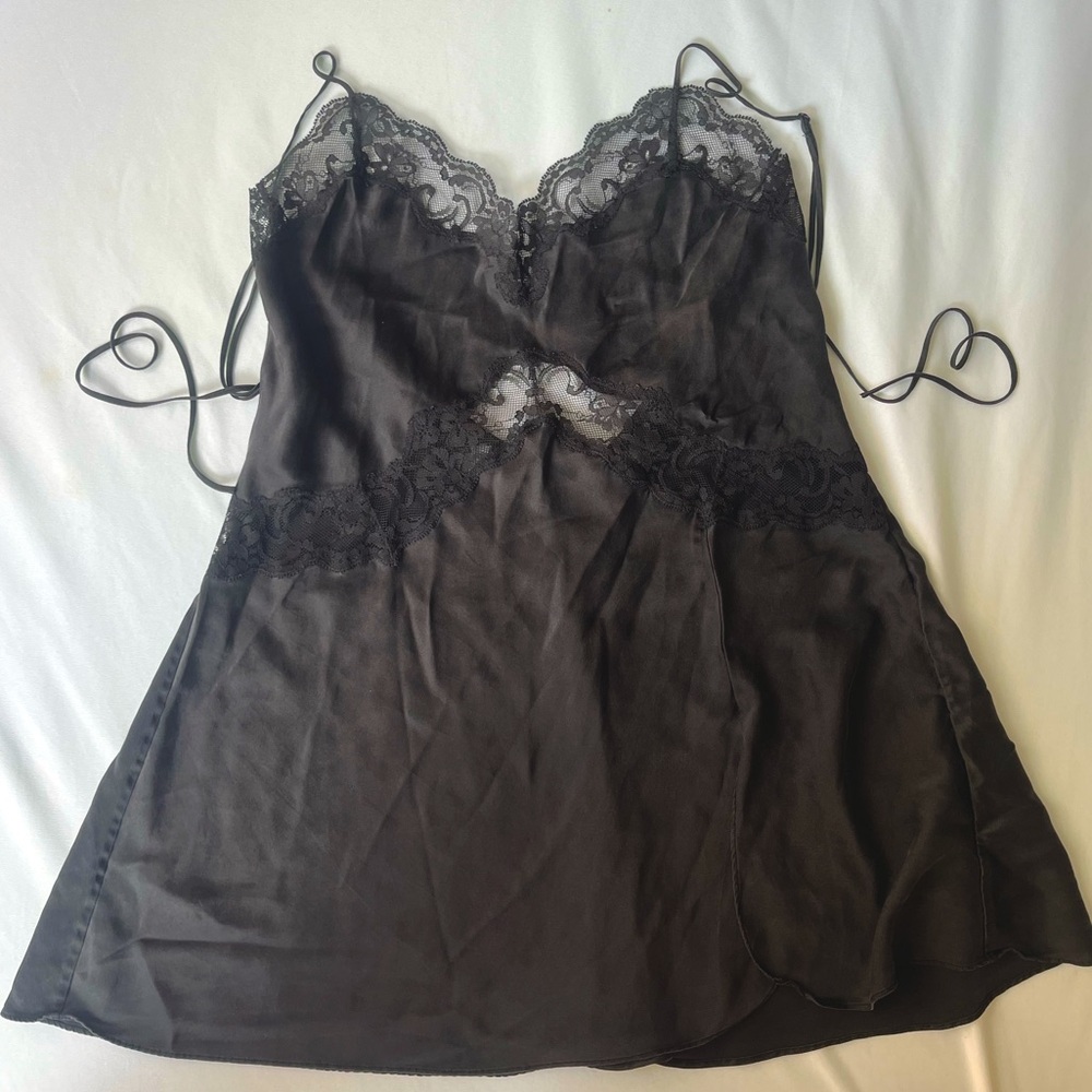 Victoria’s Secret Women's Black Slip Lingerie Silk Size M